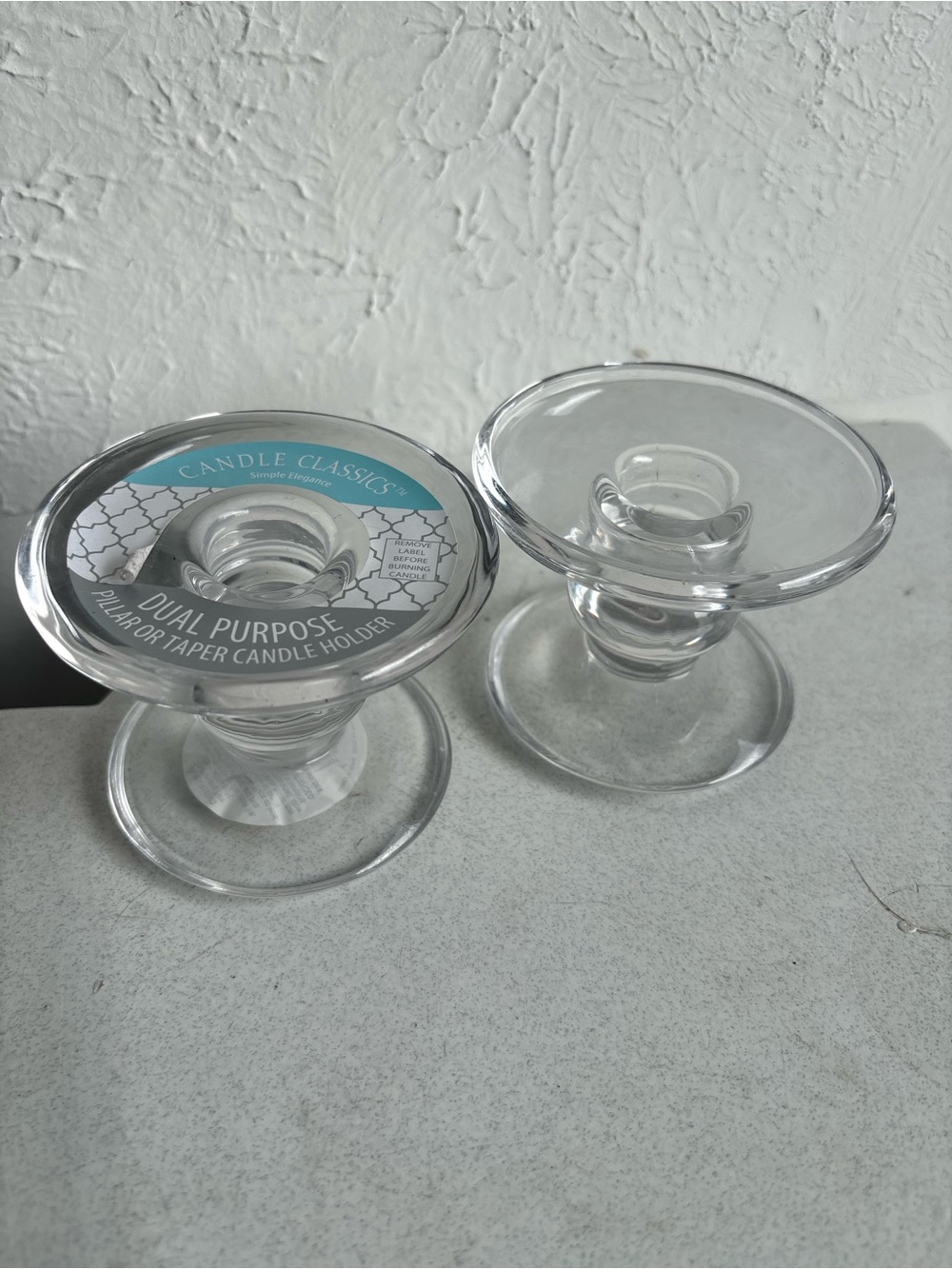 Dual purpose candle holders set of 2